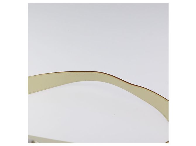 Borsa a spalla Gancini in tela bianca e argento di Salvatore Ferragamo Auth bs25930 Bianco - vista 8