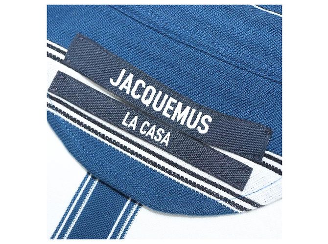 Jacquemus Camicia a maniche lunghe in cotone blu Auth ym006M - vista 15