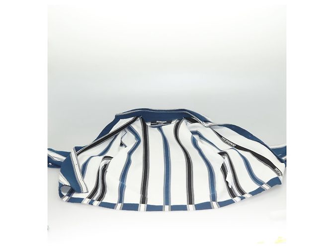 Jacquemus Camicia a maniche lunghe in cotone blu Auth ym006M - vista 9