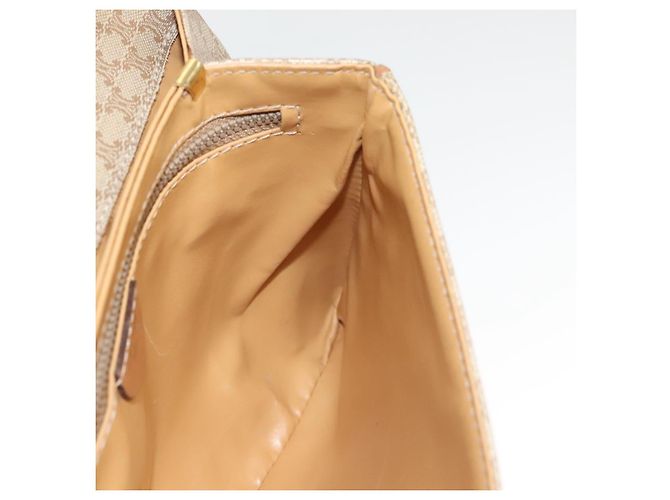 Céline Borsa a spalla in tela Macadam CELINE PVC beige oro Auth sw761 D'oro - vista 20