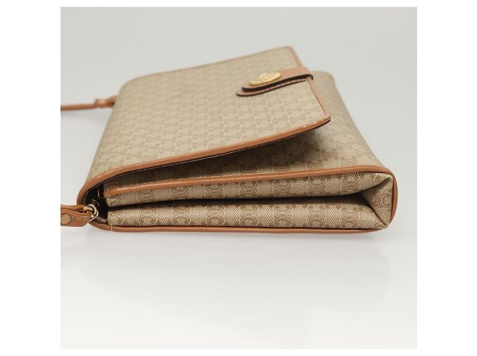 Céline Borsa a spalla in tela Macadam CELINE PVC beige oro Auth sw761 D'oro - vista 4