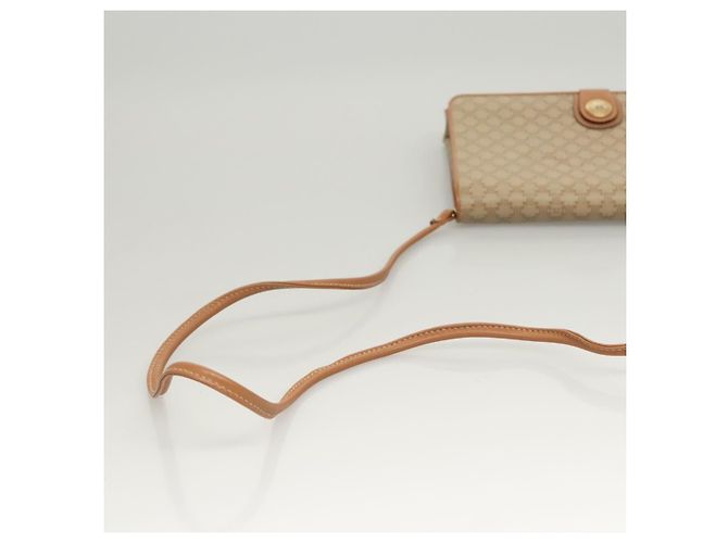 Céline Borsa a spalla in tela Macadam CELINE PVC beige oro Auth sw761 D'oro - vista 7