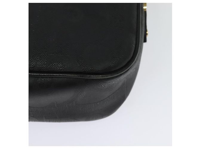 Borsa a spalla in tela Trotter Christian Dior PVC nera e oro Auth sw750 Nero D'oro - vista 13