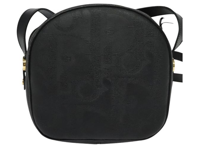 Borsa a spalla in tela Trotter Christian Dior PVC nera e oro Auth sw750 Nero D'oro - vista 3