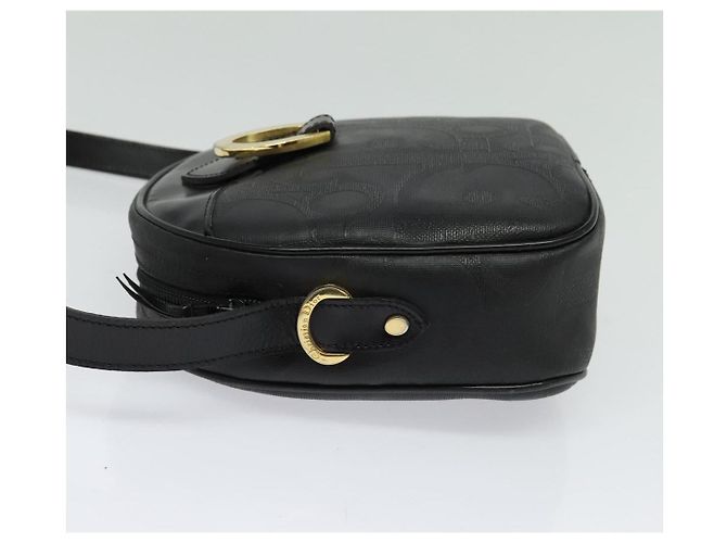 Borsa a spalla in tela Trotter Christian Dior PVC nera e oro Auth sw750 Nero D'oro - vista 4