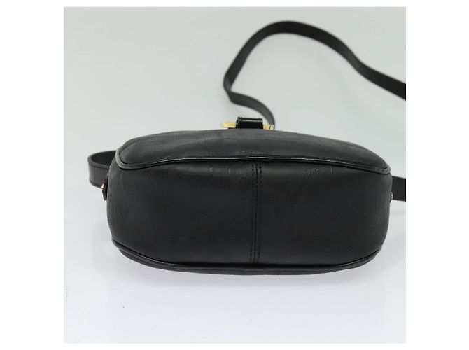 Borsa a spalla in tela Trotter Christian Dior PVC nera e oro Auth sw750 Nero D'oro - vista 9