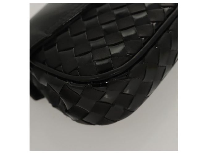 BALLY Clutch Tasche aus schwarzem Leder mit Gold Auth BA1888 - Ansicht 15