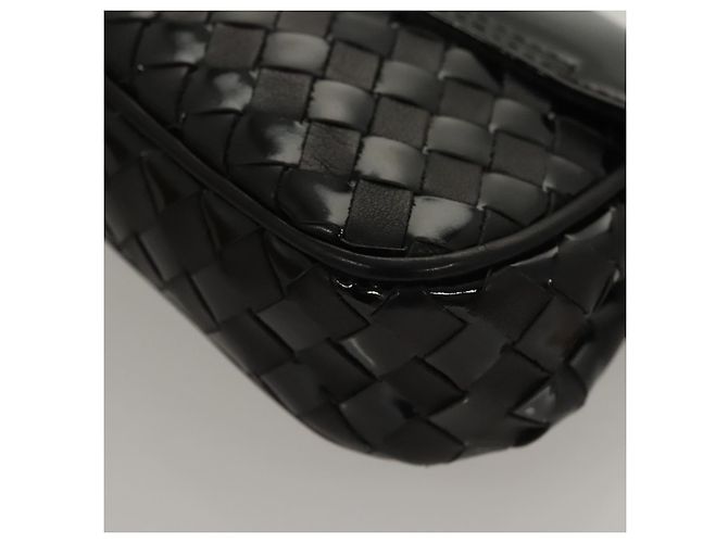 BALLY Clutch Tasche aus schwarzem Leder mit Gold Auth BA1888 - Ansicht 16