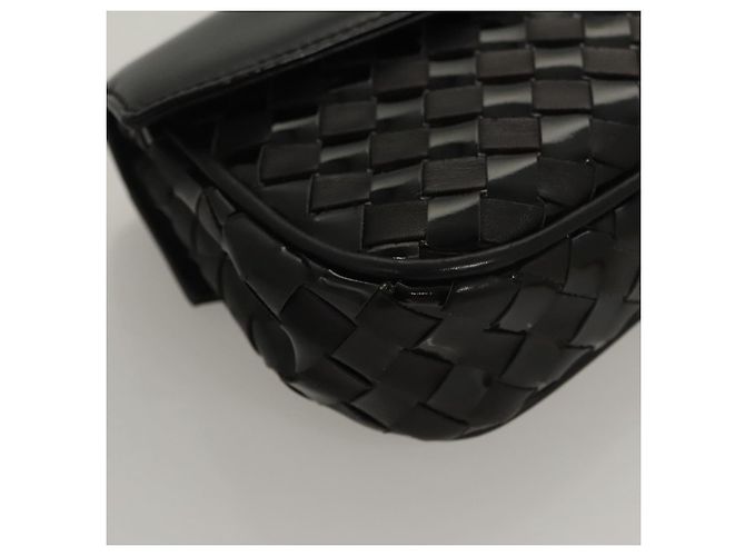 BALLY Clutch Tasche aus schwarzem Leder mit Gold Auth BA1888 - Ansicht 7