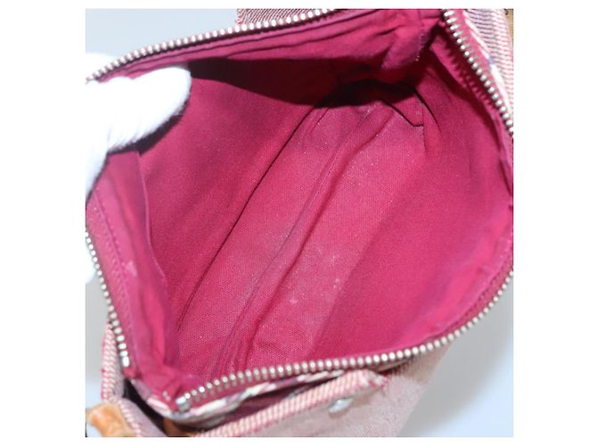 Borsa a spalla Burberry Nova Check Blue Label in tela rossa e argento autentica ti3084 Rosso - vista 11