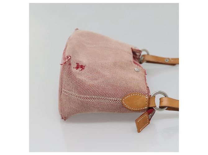Borsa a spalla Burberry Nova Check Blue Label in tela rossa e argento autentica ti3084 Rosso - vista 3