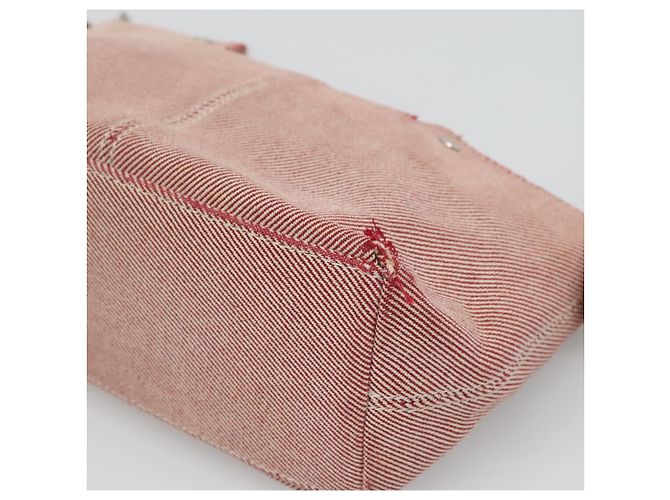 Borsa a spalla Burberry Nova Check Blue Label in tela rossa e argento autentica ti3084 Rosso - vista 9