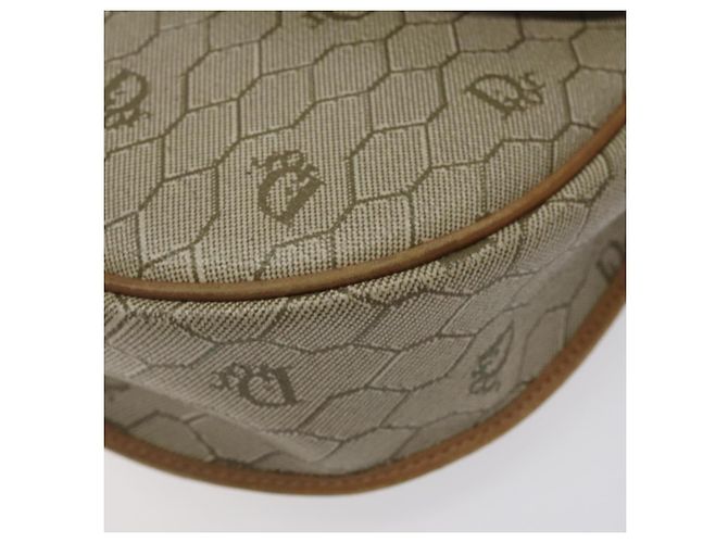 Borsa a spalla in tela a nido d'ape Christian Dior PVC beige oro Auth BA1892 - vista 10