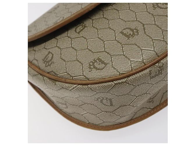 Borsa a spalla in tela a nido d'ape Christian Dior PVC beige oro Auth BA1892 - vista 11
