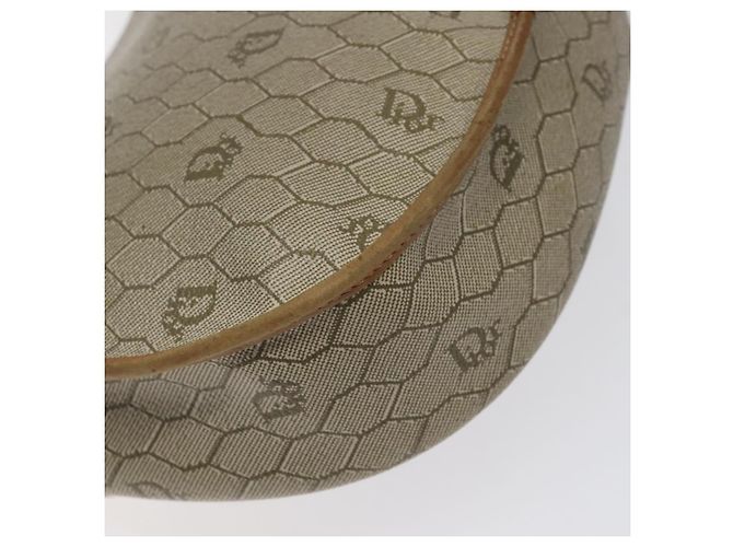 Borsa a spalla in tela a nido d'ape Christian Dior PVC beige oro Auth BA1892 - vista 13
