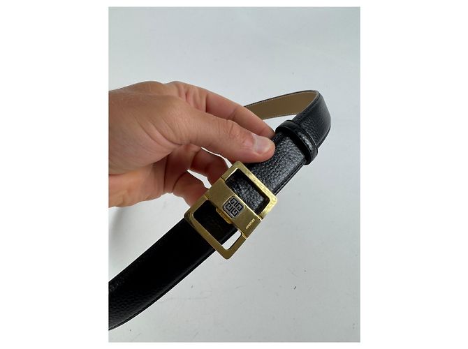 Cinturón de cuero vintage Givenchy negro - vista 2