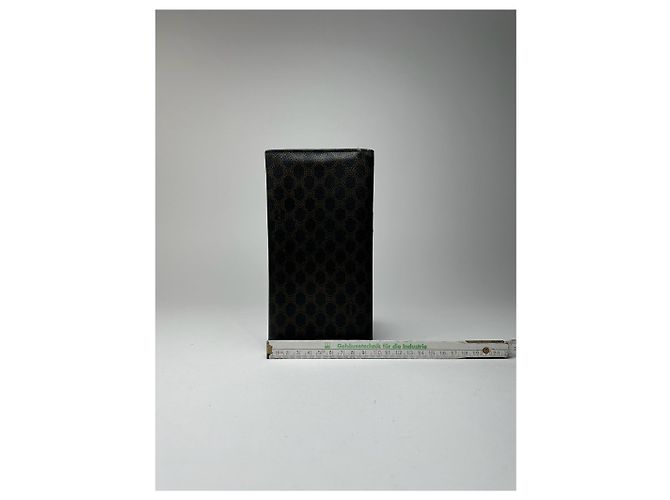 Triomphe Céline Vintage Celine Leather monogram Wallet brown Black - view 11