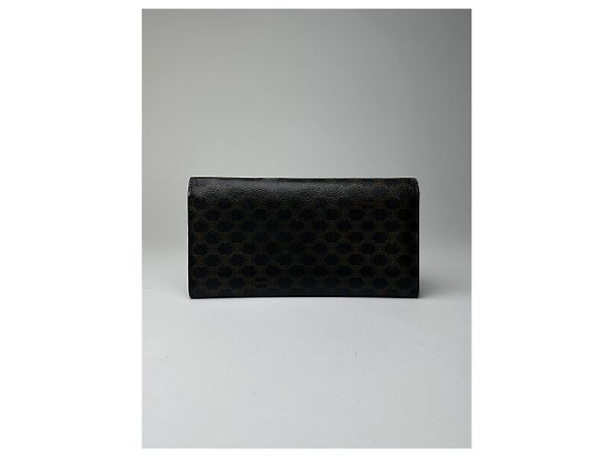 Triomphe Céline Vintage Celine Leather monogram Wallet brown Black - view 2