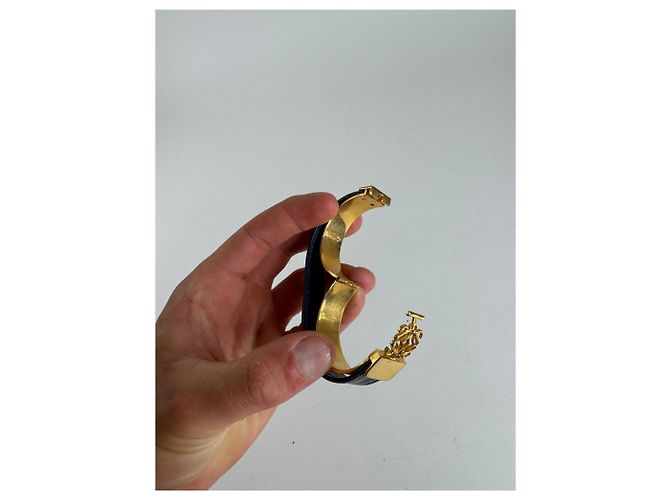 Bracciale Vintage Loewe Anagramma Oro Blu D'oro - vista 4