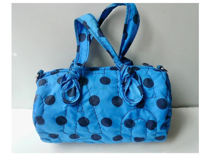 MARC BY MARC JACOBS borsa a sacco blu e nera in ottime condizioni - vista 3