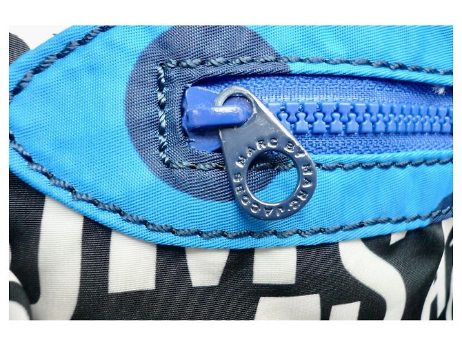 MARC BY MARC JACOBS borsa a sacco blu e nera in ottime condizioni - vista 7