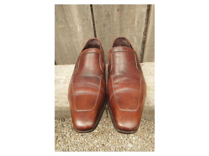 Mocassini Gucci in pelle marrone chiaro - vista 3