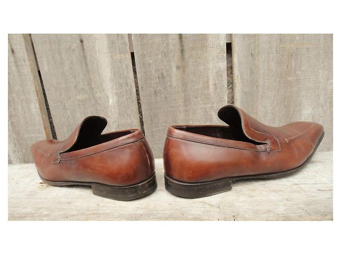 Mocassini Gucci in pelle marrone chiaro - vista 4
