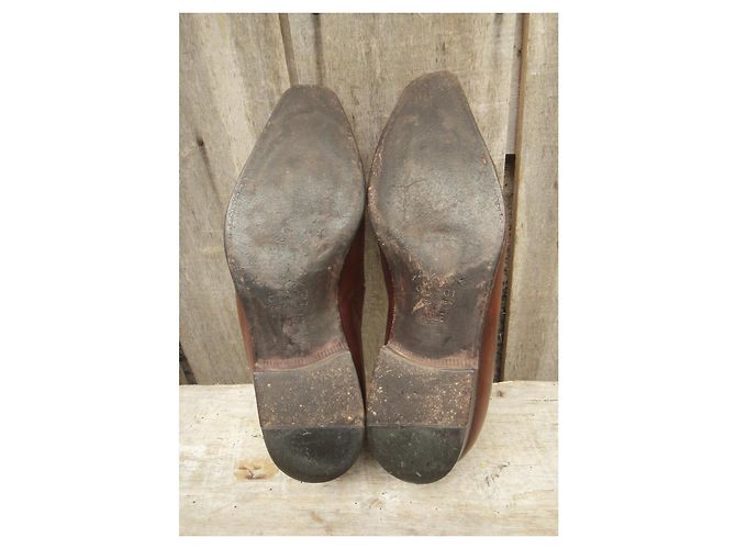 Mocassini Gucci in pelle marrone chiaro - vista 5