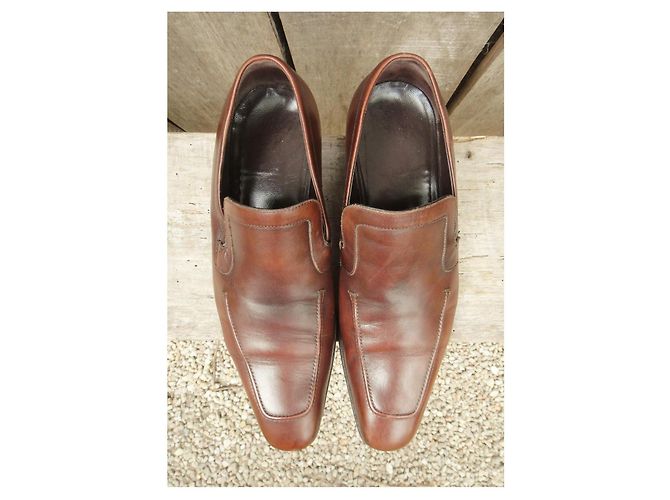 Mocassini Gucci in pelle marrone chiaro - vista 9