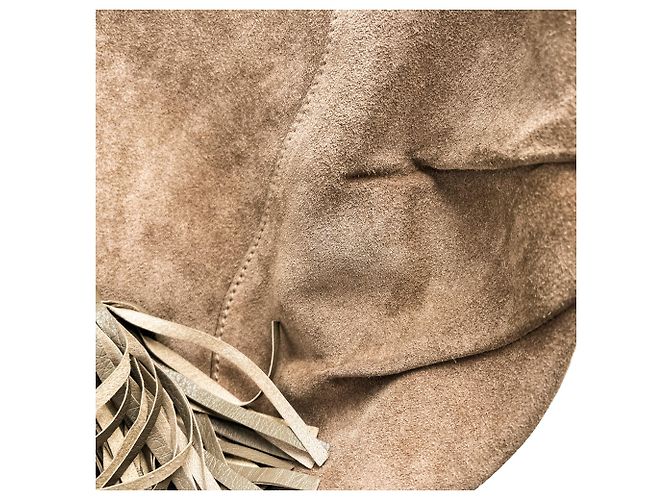 Gucci Borsa a tracolla in suede Tribeca beige - vista 10