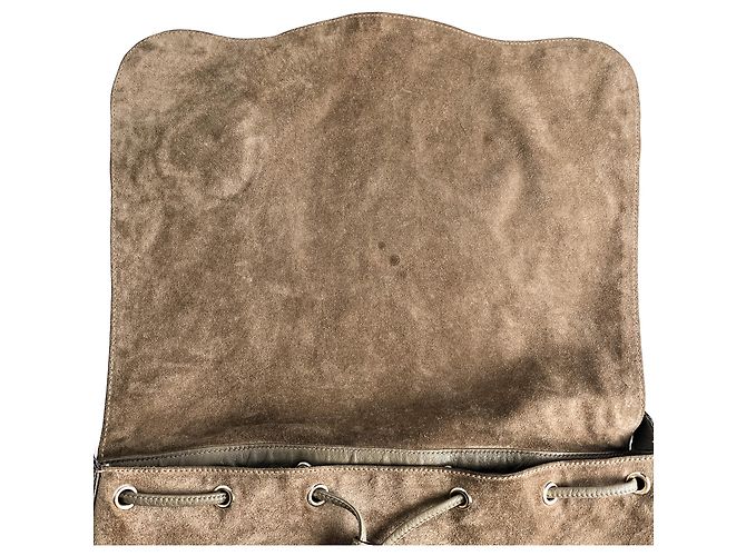 Gucci Borsa a tracolla in suede Tribeca beige - vista 9