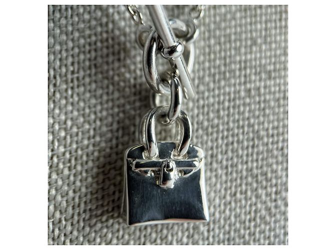 Hermès Collier en argent Amulettes Kelly - vue 3