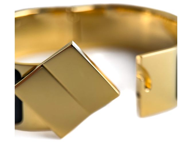 Clic H Hermès Bracciale Clic Clack in metallo placcato oro smaltato 6 Cavallo e Imbracatura bicolore Multicolore - vista 10