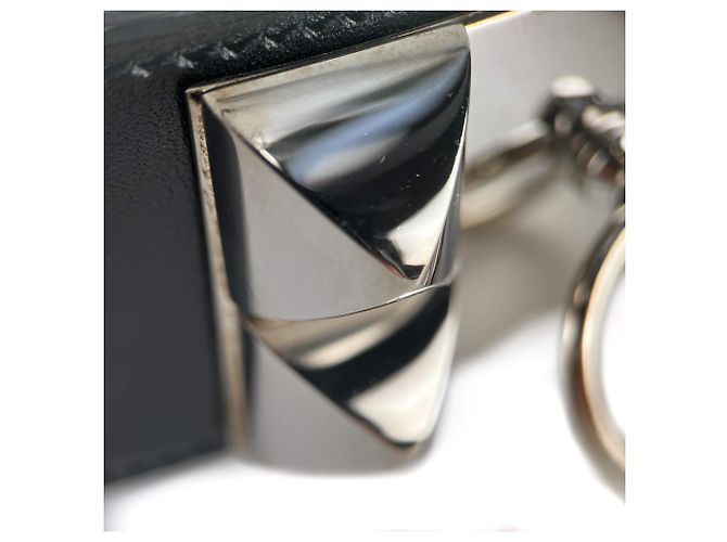 Hermès Collier de Chien 50 Breiter Leder Gürtel 65 Schwarz - Ansicht 9