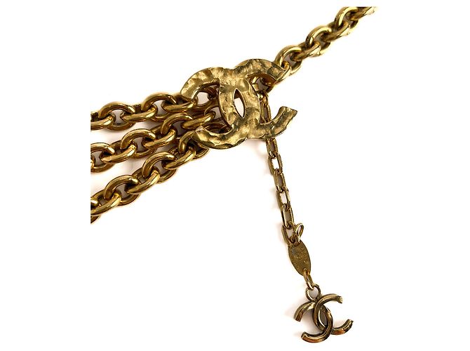 Timeless Chanel Dünner Metallgürtel 85 Gold Golden - Ansicht 5