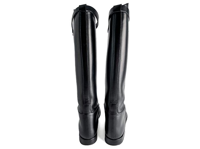 Hermès Kelly Box Calf Leather Jumping Boots 39 Black - view 3