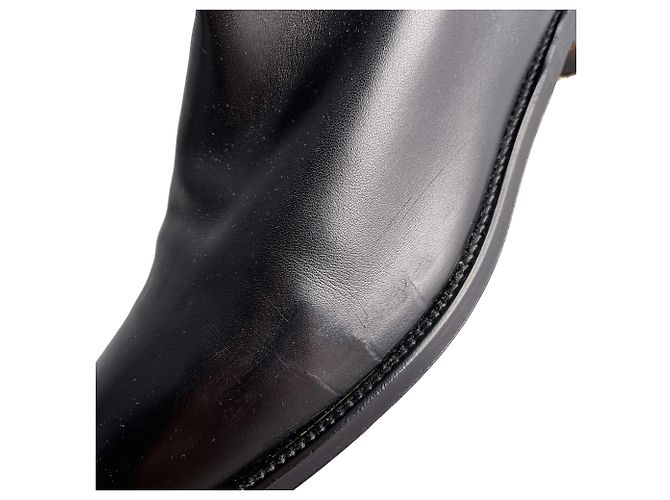 Hermès Kelly Box Calf Leather Jumping Boots 39 Black - view 8