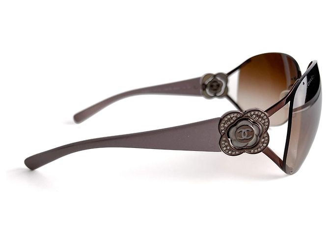 Chanel Gafas de sol de acetato Camelia Shield moradas Púrpura - vista 6