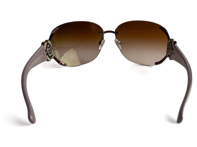 Chanel Gafas de sol de acetato Camelia Shield moradas Púrpura - vista 7