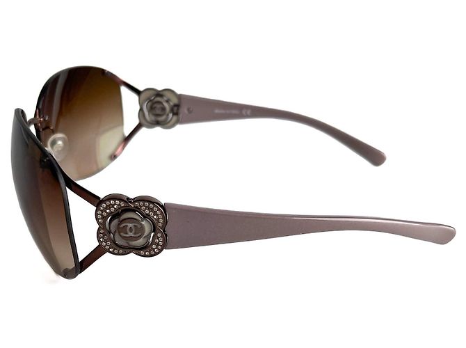 Chanel Gafas de sol de acetato Camelia Shield moradas Púrpura - vista 8