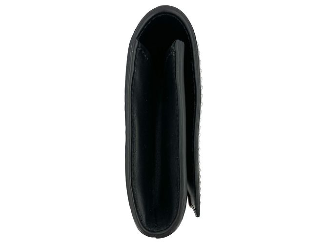 Saint Laurent Clutch in pelle con rivetti nera Nero - vista 6