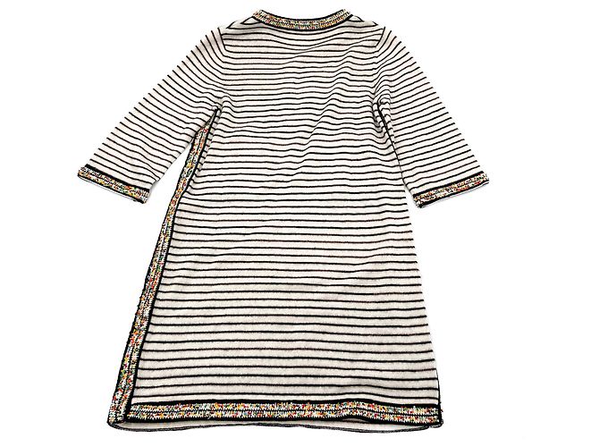 Timeless Chanel Mini-Kaschmirkleid IT 34 schwarz und weiß - Ansicht 7