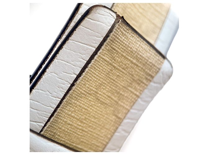 Gucci Breiter GG-Leder-Gürtel 90/36 Off-White Aus weiß - Ansicht 6