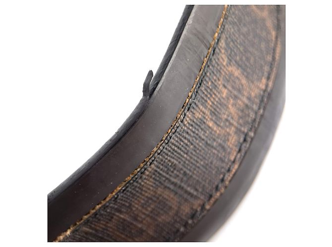 Gucci Breiter GG-Leder-Gürtel mit Flechtmuster 85/34 braun - Ansicht 6
