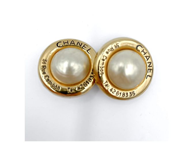 Chanel Orecchini in metallo e perle finte 31 Rue Cambon - vista 6