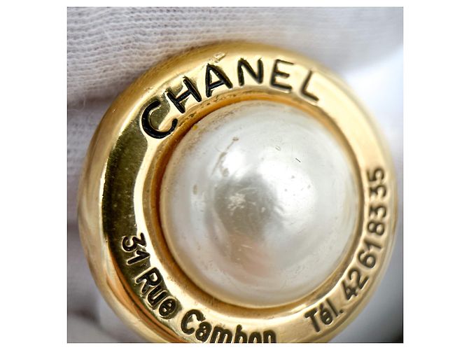 Chanel Orecchini in metallo e perle finte 31 Rue Cambon - vista 7