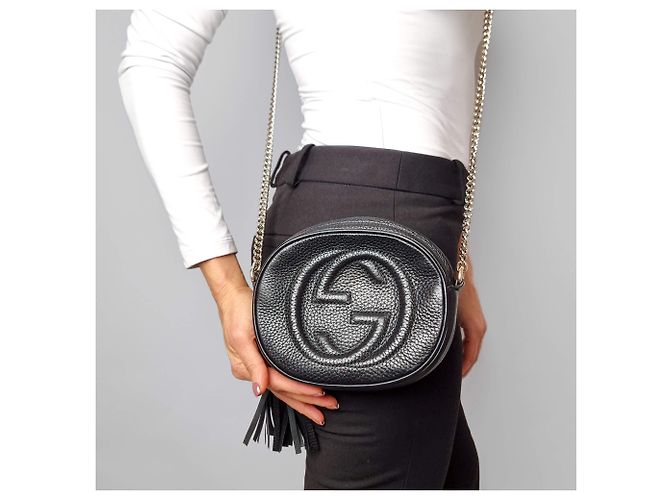Gucci Cámara de Cuero Disco Soho Bandolera Negra Negro - vista 2