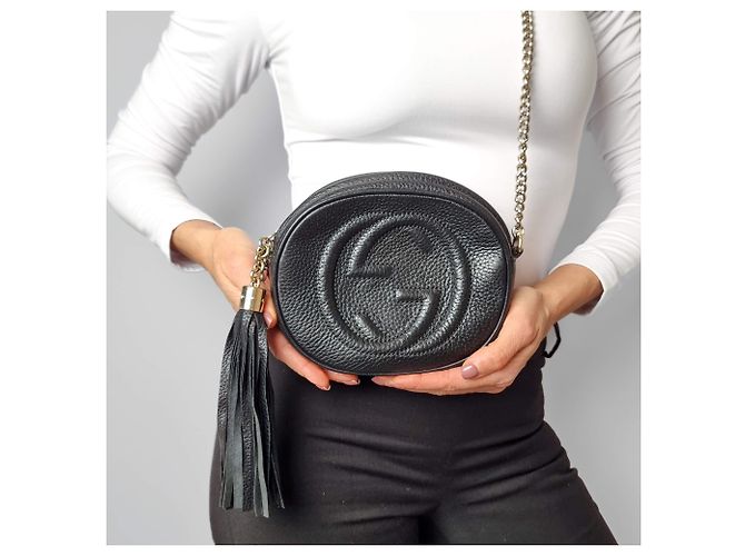 Gucci Cámara de Cuero Disco Soho Bandolera Negra Negro - vista 3