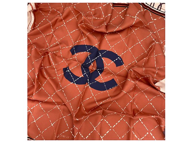 Chanel CC Seidenschal Staubrosa - Ansicht 10