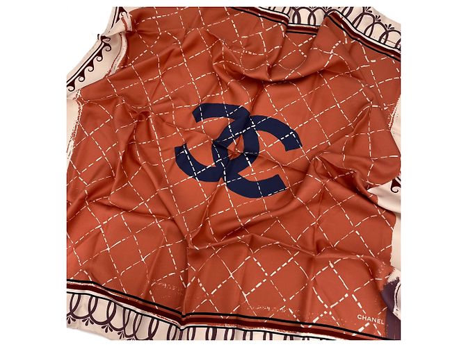 Chanel CC Seidenschal Staubrosa - Ansicht 4